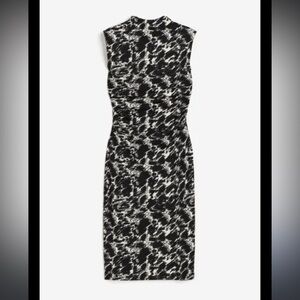 H&m bodicon dress in black and white